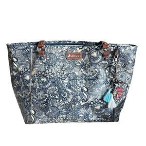 Sakroots Medium Satchel Blue Floral Preowned